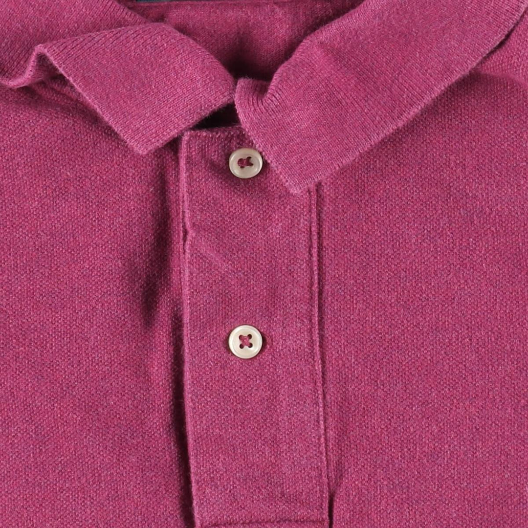 Ralph Lauren POLO RALPH LAUREN short sleeve polo shirt men's size L cotton Red type red-purple Vintage Second Hand