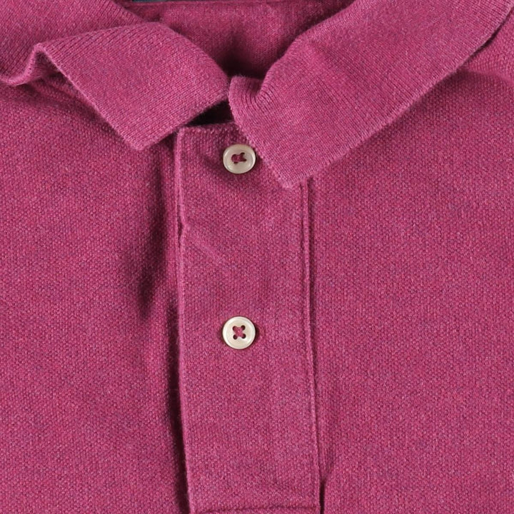 Ralph Lauren POLO RALPH LAUREN short sleeve polo shirt men's size L cotton Red type red-purple Vintage Second Hand