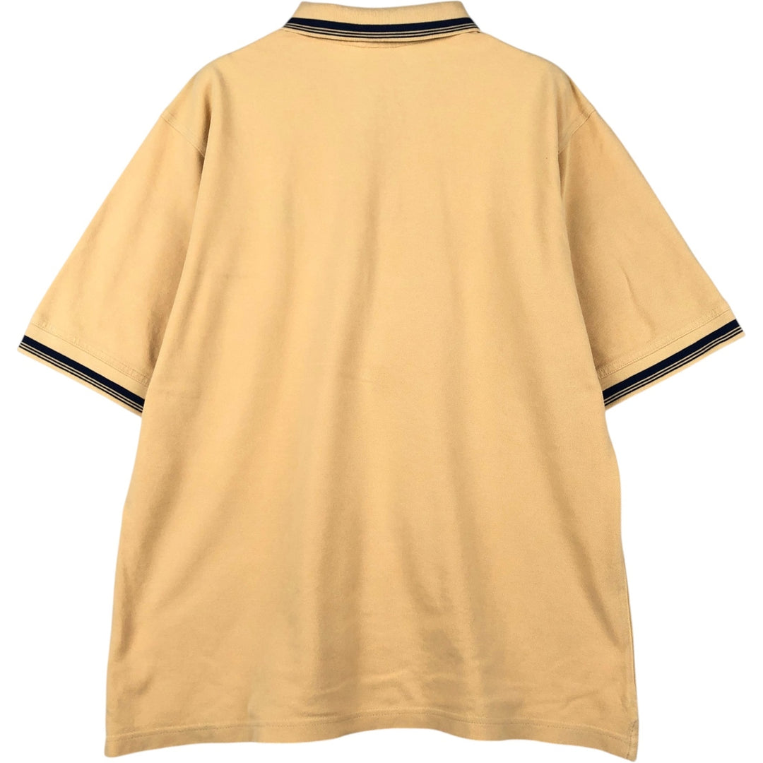 2000'S Adidas short-sleeved polo shirt, men's size L (approx.) unclear yellow type Vintage Second Hand