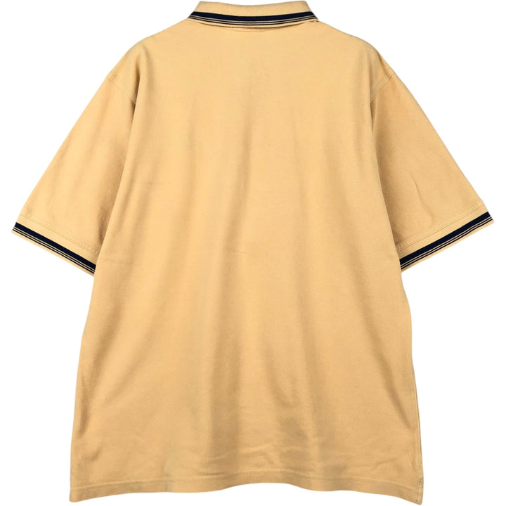 2000'S Adidas short-sleeved polo shirt, men's size L (approx.) unclear yellow type Vintage Second Hand