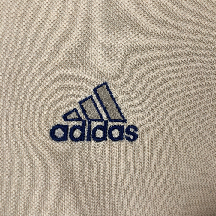 2000'S Adidas short-sleeved polo shirt, men's size L (approx.) unclear yellow type Vintage Second Hand