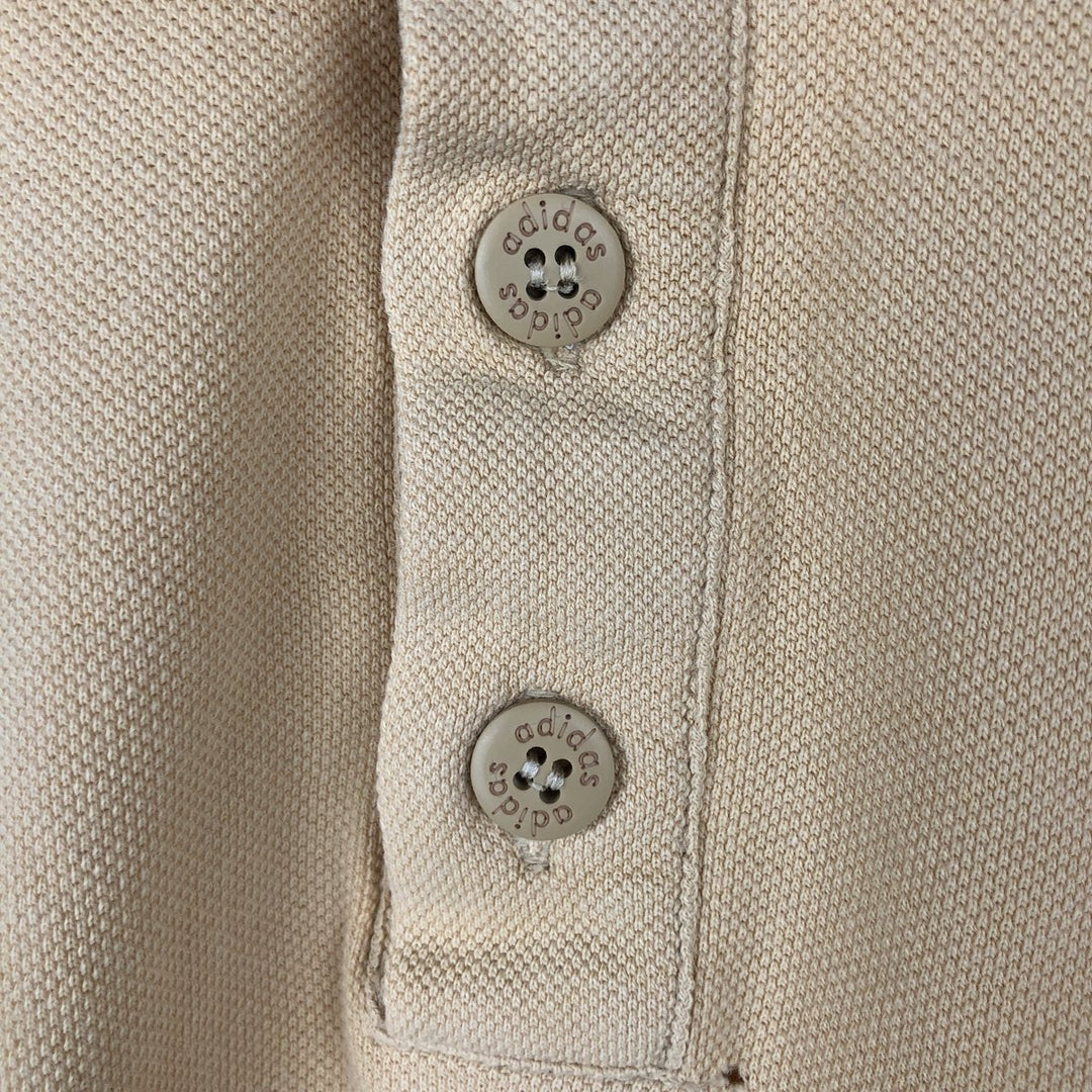 2000'S Adidas short-sleeved polo shirt, men's size L (approx.) unclear yellow type Vintage Second Hand