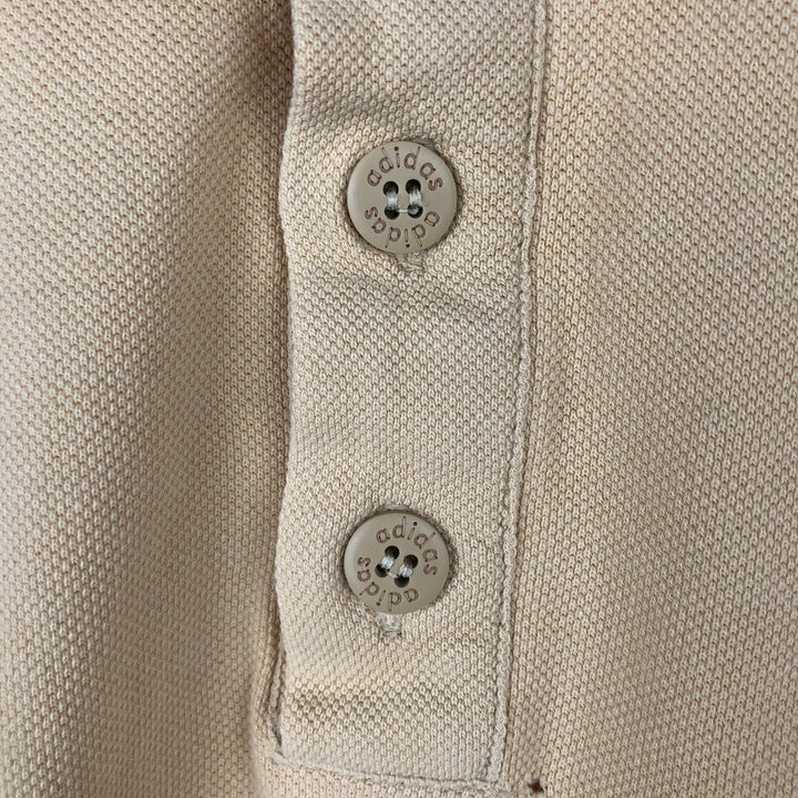 2000'S Adidas short-sleeved polo shirt, men's size L (approx.) unclear yellow type Vintage Second Hand