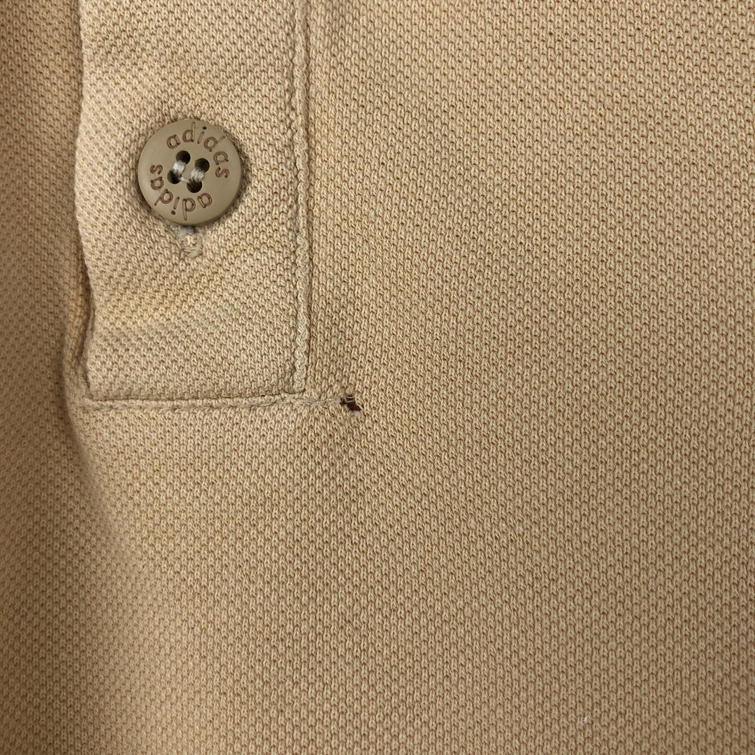 2000'S Adidas short-sleeved polo shirt, men's size L (approx.) unclear yellow type Vintage Second Hand