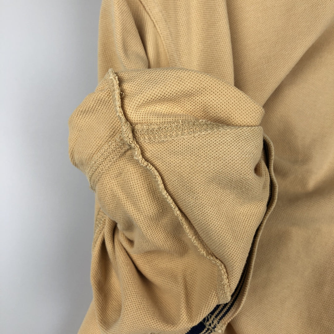 2000'S Adidas short-sleeved polo shirt, men's size L (approx.) unclear yellow type Vintage Second Hand
