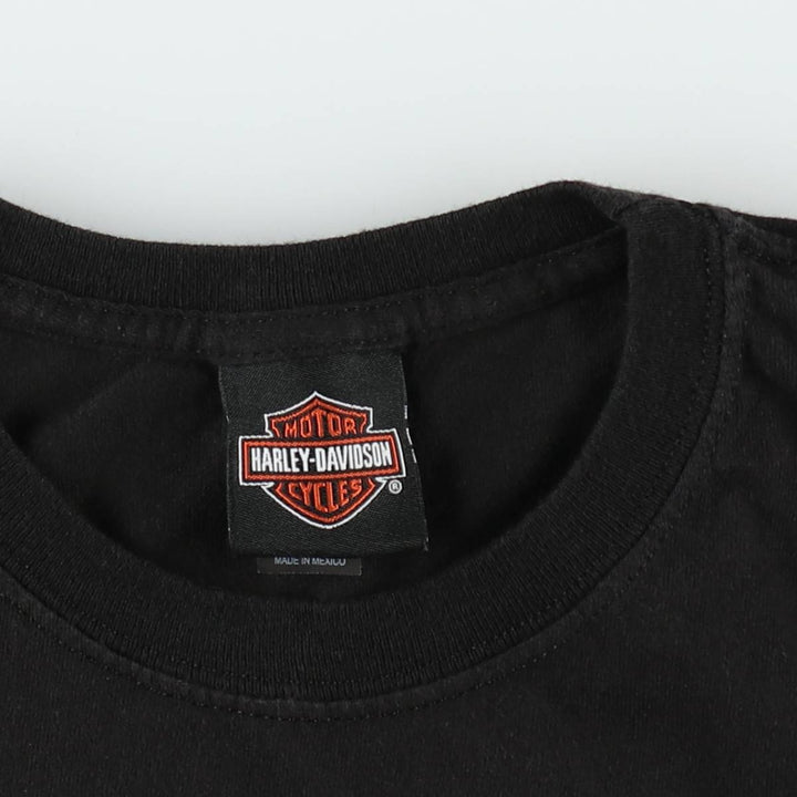 Harley-Davidson Eagle Pattern Motorcycle Bike T-shirt Men's L size cotton black type Vintage Second Hand