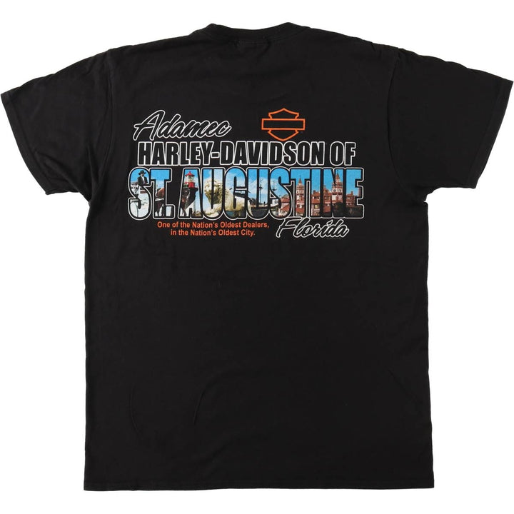 Harley-Davidson Motorcycle Bike T-shirt, Men's Medium cotton black type Vintage Second Hand