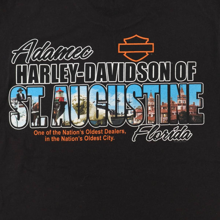Harley-Davidson Motorcycle Bike T-shirt, Men's Medium cotton black type Vintage Second Hand