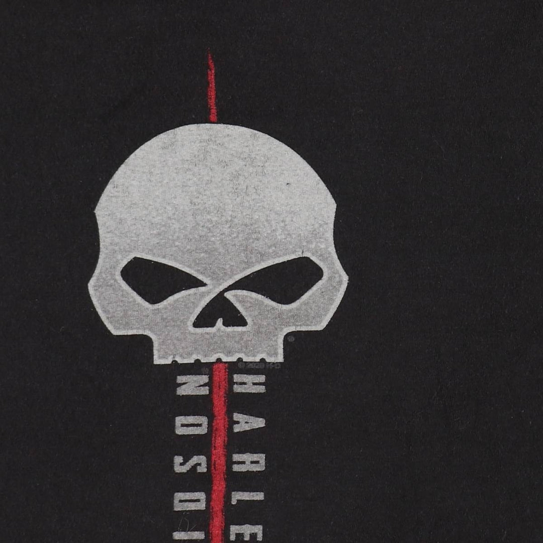Harley-Davidson Skull Pattern Motorcycle Bike T-shirt Men's XL cotton black type Vintage Second Hand