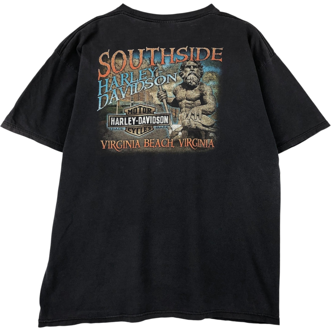 Harley-Davidson Eagle Pattern Motorcycle T-Shirt, Men's XL unclear black type Vintage Second Hand