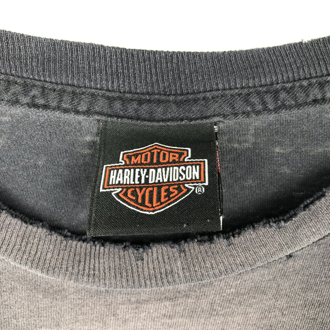 Harley-Davidson Eagle Pattern Motorcycle T-Shirt, Men's XL unclear black type Vintage Second Hand