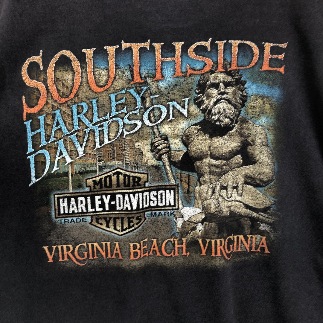 Harley-Davidson Eagle Pattern Motorcycle T-Shirt, Men's XL unclear black type Vintage Second Hand