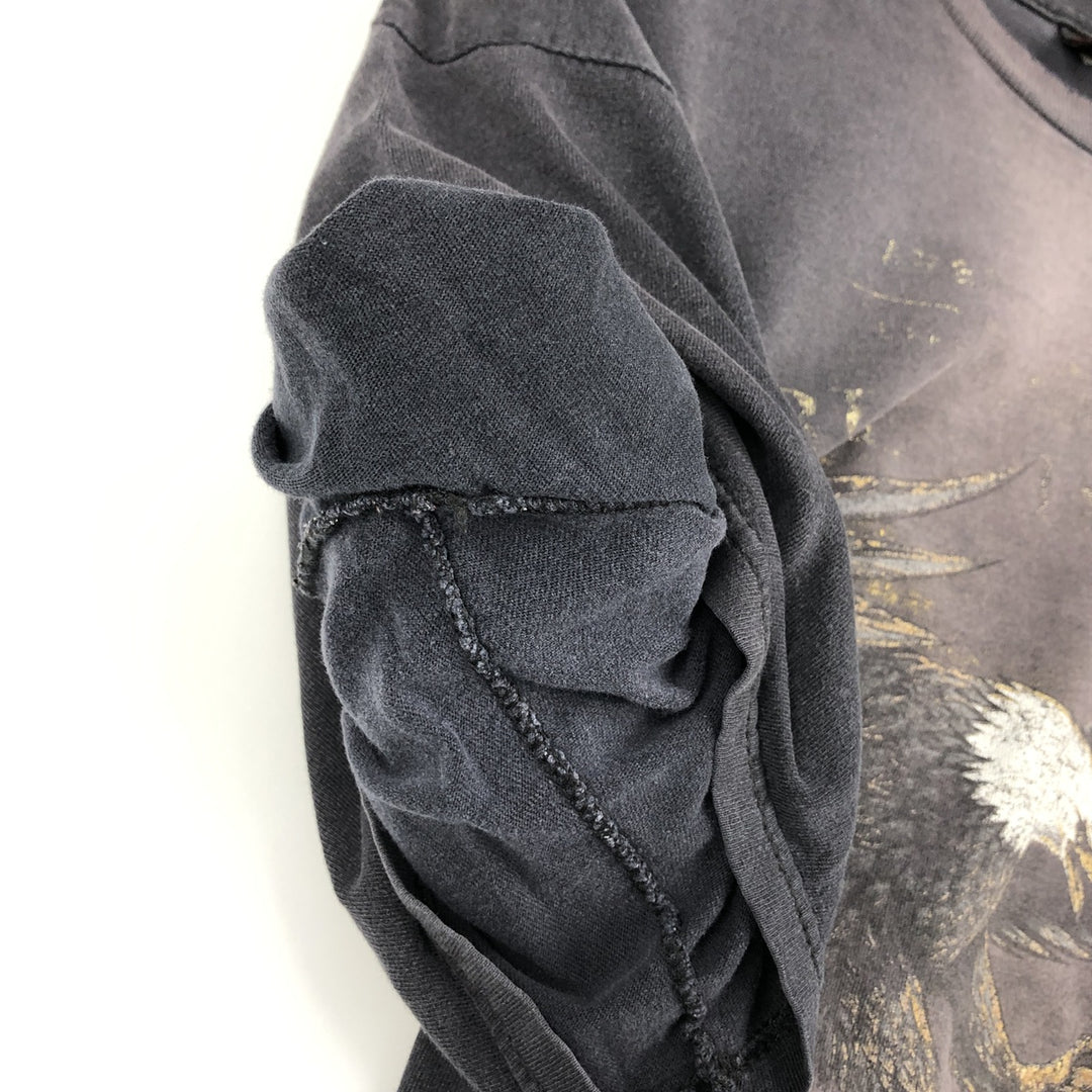 Harley-Davidson Eagle Pattern Motorcycle T-Shirt, Men's XL unclear black type Vintage Second Hand