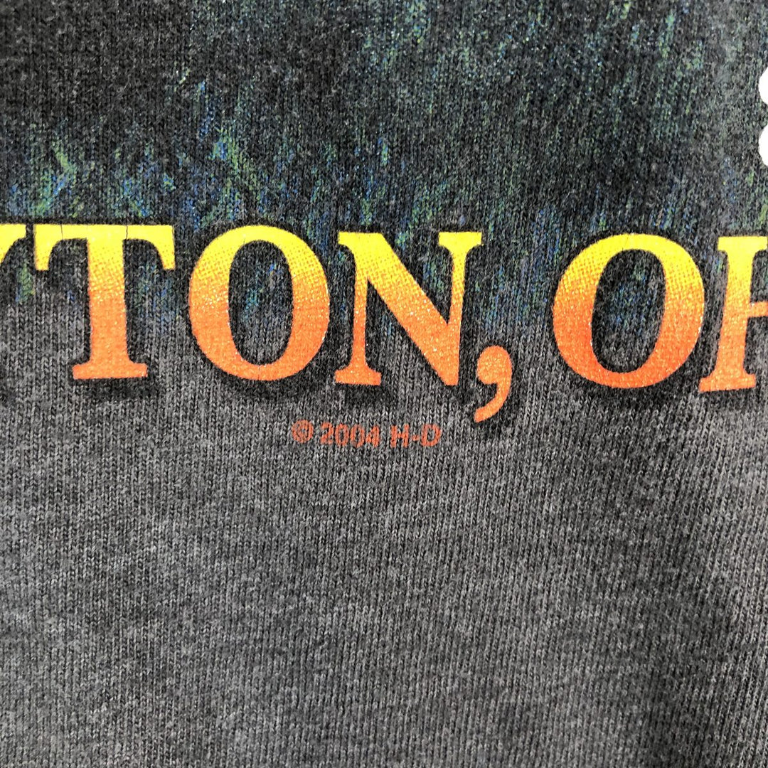 00'S Harley-Davidson Motorcycle Bike T-shirt Made in USA Men's XL cotton Charcoal Vintage Second Hand