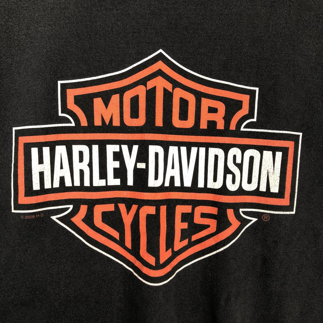 Harley-Davidson Motorcycle Bike T-shirt, Men's XL size unclear black type Vintage Second Hand