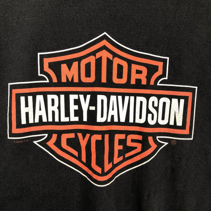 Harley-Davidson Motorcycle Bike T-shirt, Men's XL size unclear black type Vintage Second Hand