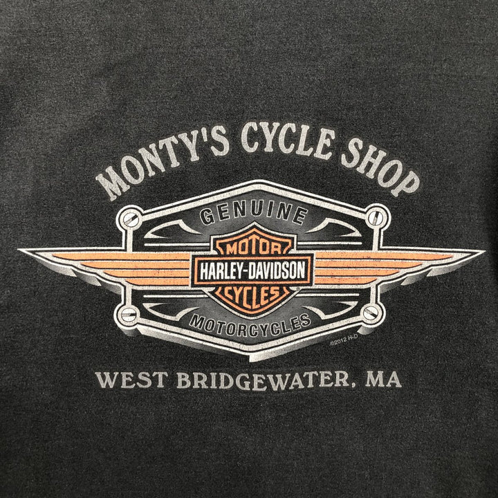 Harley-Davidson Motorcycle Bike T-shirt, Men's XL size unclear black type Vintage Second Hand