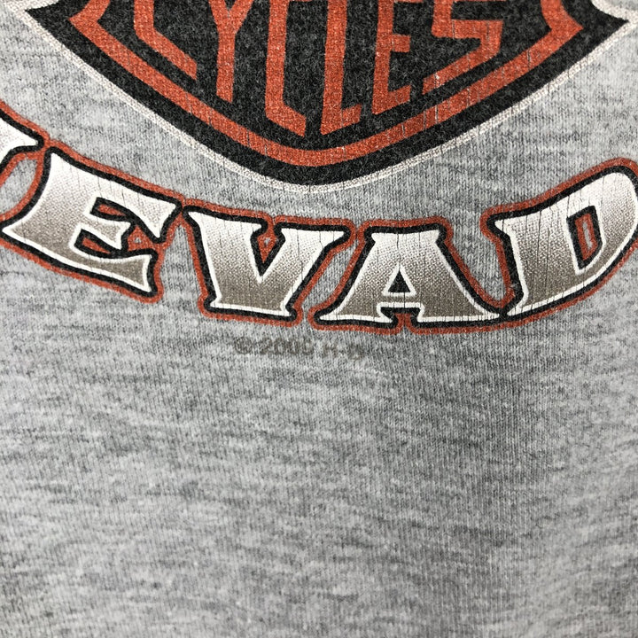 Harley-Davidson Skull Pattern Motorcycle Bike T-shirt Men's XXL cotton gray type Vintage Second Hand