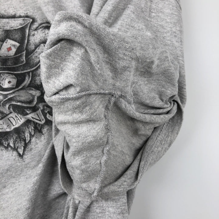 Harley-Davidson Skull Pattern Motorcycle Bike T-shirt Men's XXL cotton gray type Vintage Second Hand