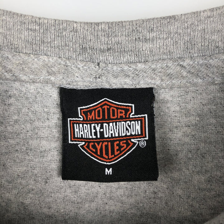2000'S Harley-Davidson Eagle Pattern Motorcycle T-Shirt, Men's Size M (approx.) cotton gray type Vintage Second Hand