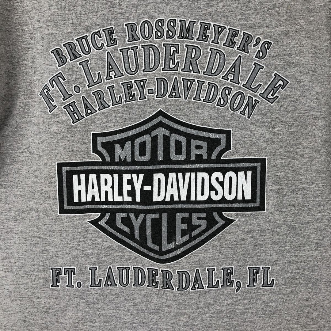 2000'S Harley-Davidson Eagle Pattern Motorcycle T-Shirt, Men's Size M (approx.) cotton gray type Vintage Second Hand