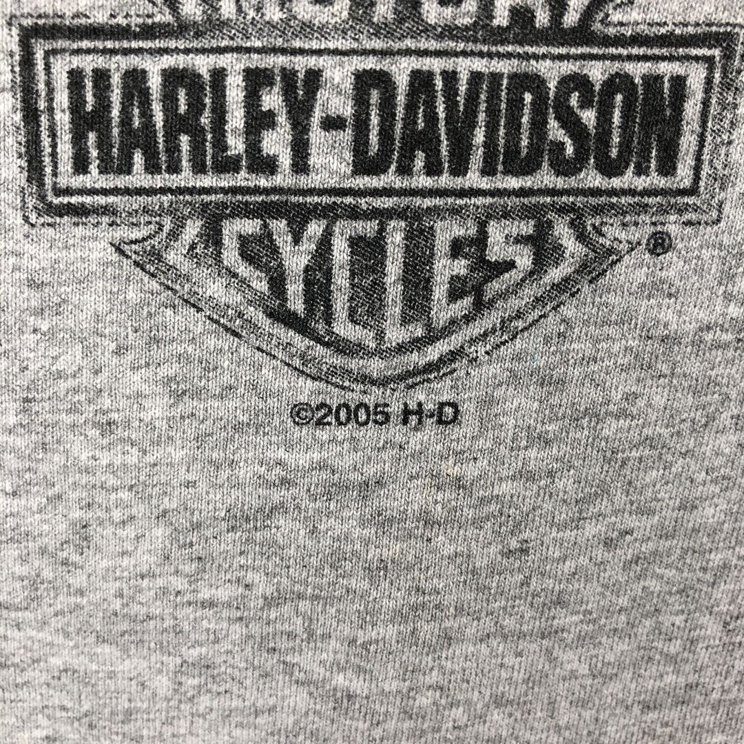 2000'S Harley-Davidson Eagle Pattern Motorcycle T-Shirt, Men's Size M (approx.) cotton gray type Vintage Second Hand