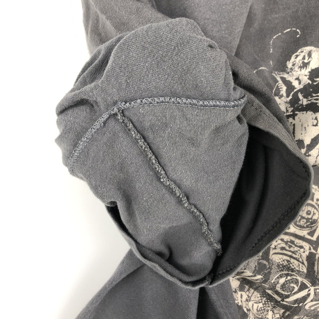 00'S Harley-Davidson Eagle Pattern Motorcycle Bike T-shirt Men's L size cotton Charcoal Vintage Second Hand