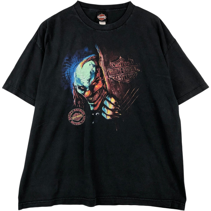 Harley-Davidson Skull Pattern Motorcycle Bike T-shirt Men's XXL cotton black type Vintage Second Hand