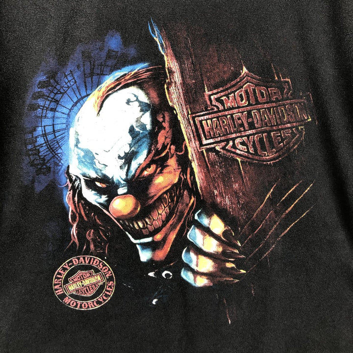 Harley-Davidson Skull Pattern Motorcycle Bike T-shirt Men's XXL cotton black type Vintage Second Hand