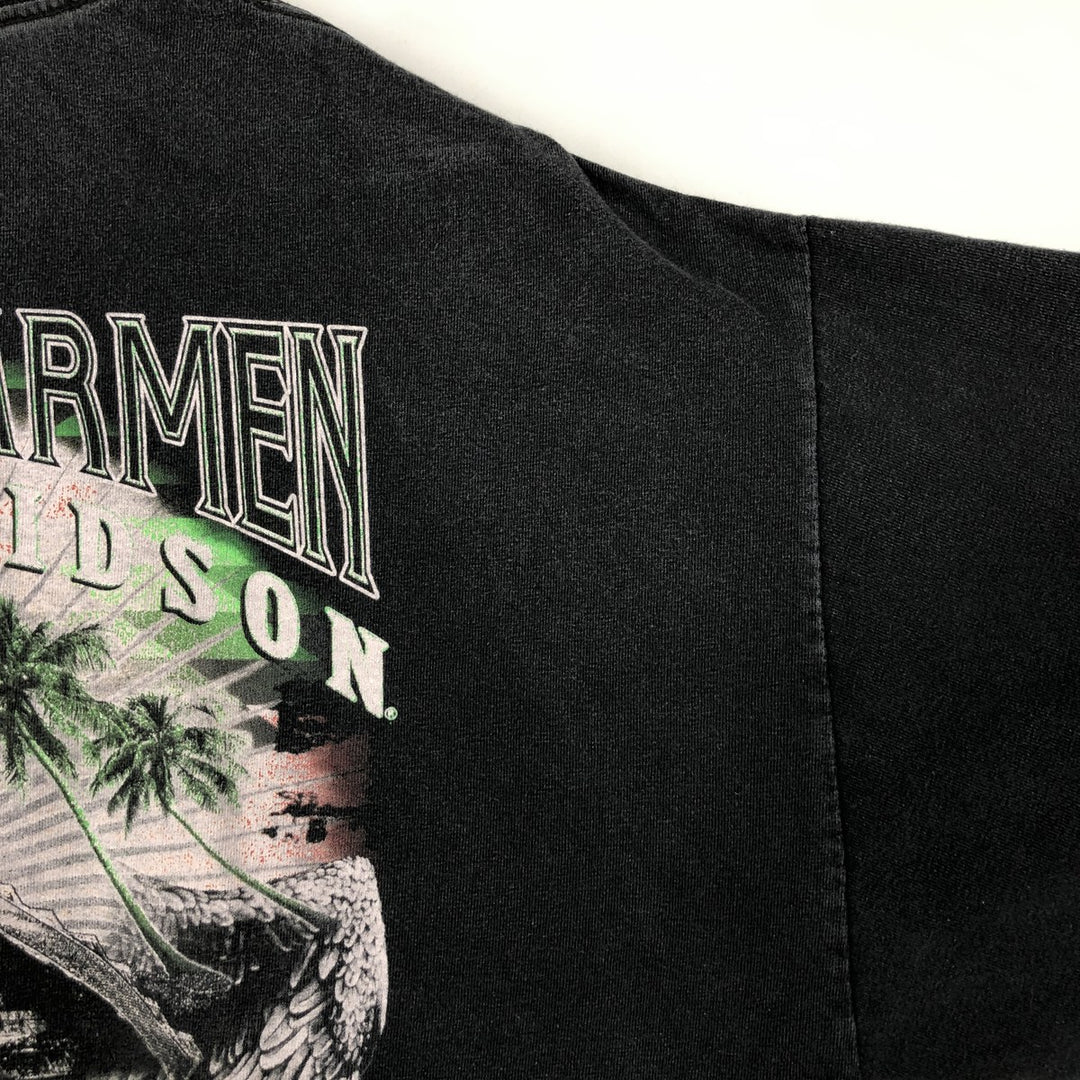 Harley-Davidson Skull Pattern Motorcycle Bike T-shirt Men's XXL cotton black type Vintage Second Hand