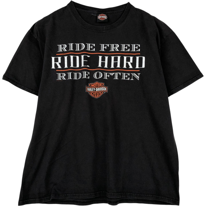 Harley-Davidson Motorcycle Bike T-shirt, Men's XL size cotton black type Vintage Second Hand