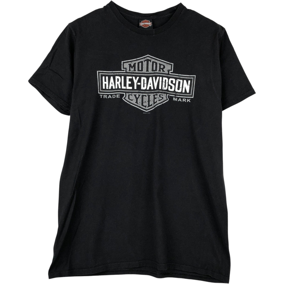 Harley-Davidson Motorcycle Bike T-shirt, Men's Size L cotton black type Vintage Second Hand