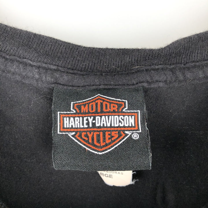 Harley-Davidson Motorcycle Bike T-shirt, Men's Size L cotton black type Vintage Second Hand