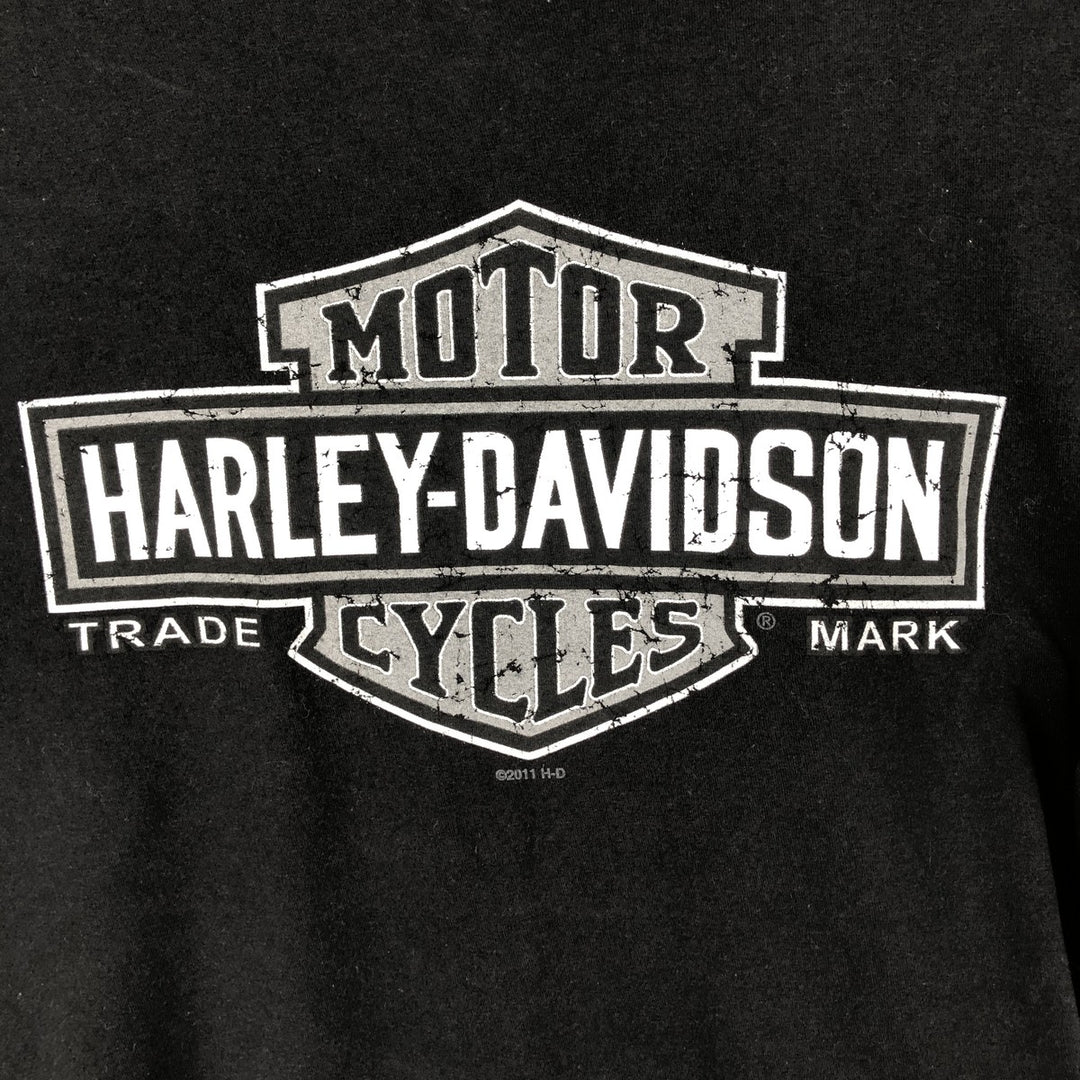 Harley-Davidson Motorcycle Bike T-shirt, Men's Size L cotton black type Vintage Second Hand
