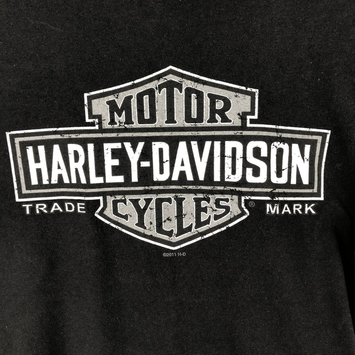 Harley-Davidson Motorcycle Bike T-shirt, Men's Size L cotton black type Vintage Second Hand