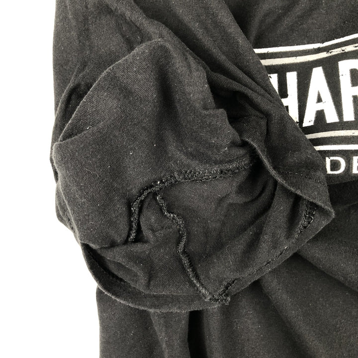 Harley-Davidson Motorcycle Bike T-shirt, Men's Size L cotton black type Vintage Second Hand