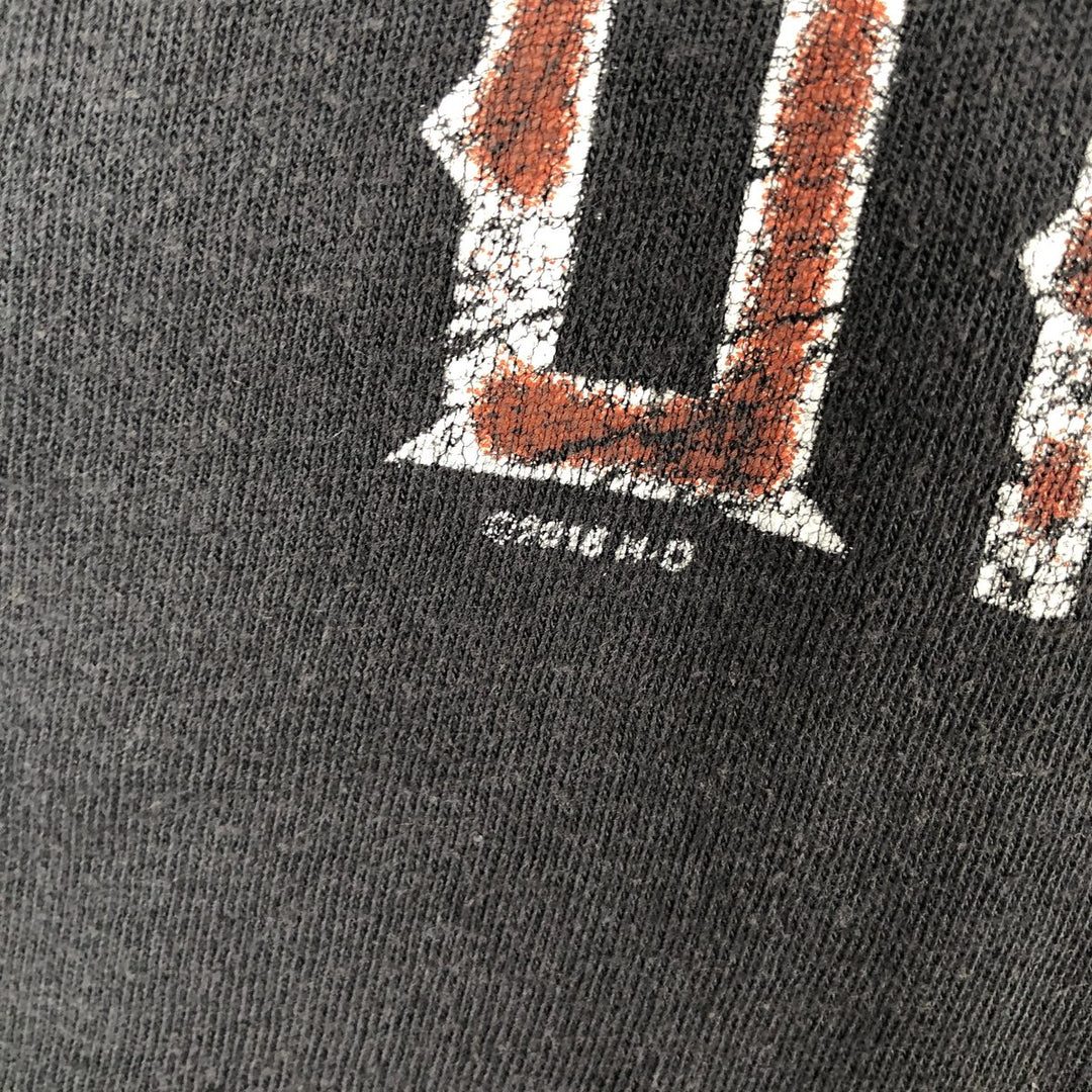 00'S Harley-Davidson Motorcycle Bike T-shirt Men's XL size cotton black type Vintage Second Hand