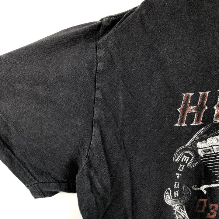 00'S Harley-Davidson Motorcycle Bike T-shirt Men's XL size cotton black type Vintage Second Hand