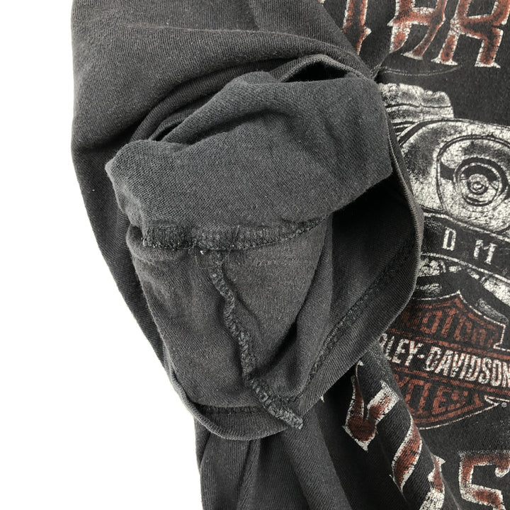 00'S Harley-Davidson Motorcycle Bike T-shirt Men's XL size cotton black type Vintage Second Hand