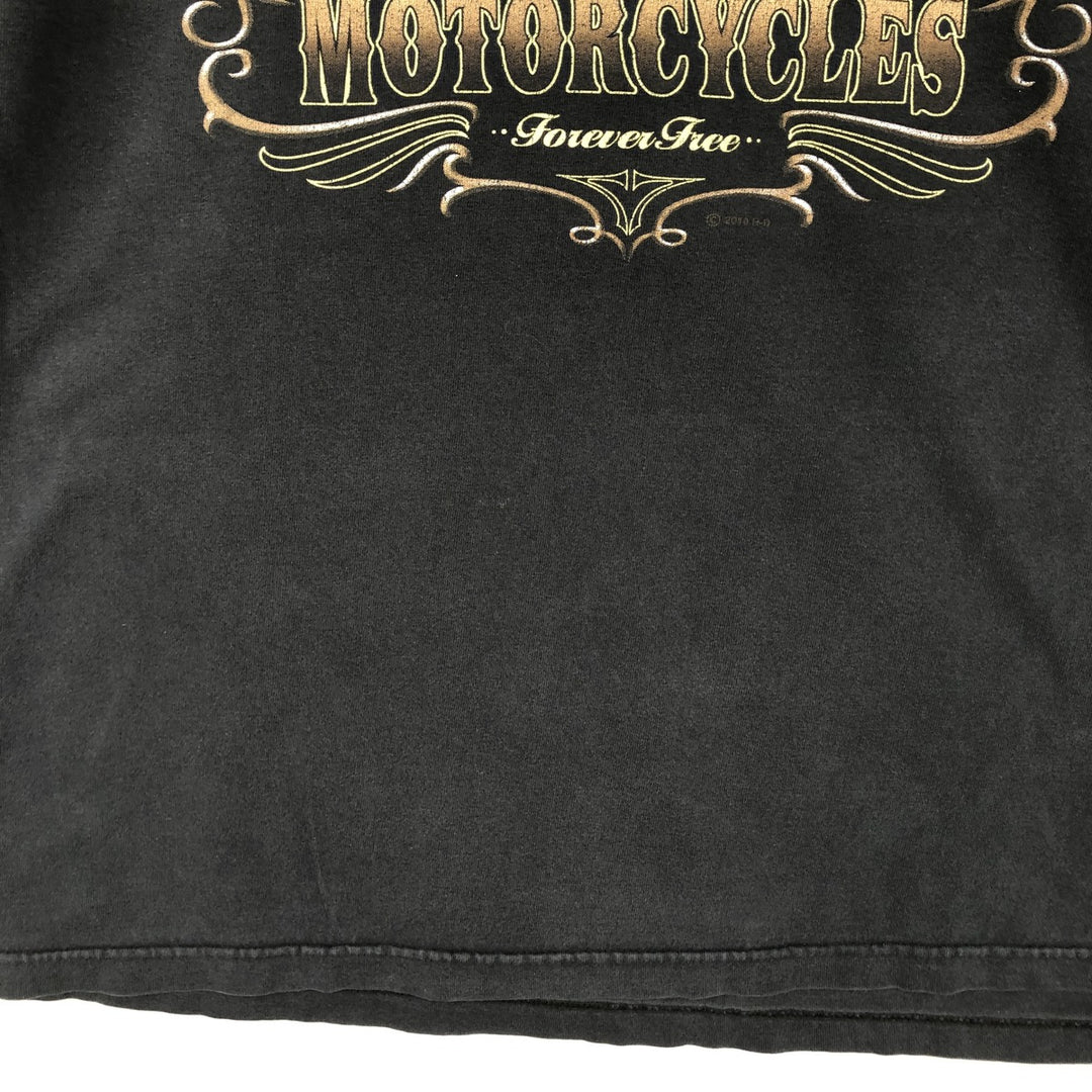00'S Harley-Davidson Motorcycle Bike T-shirt Men's XL size unclear black type Vintage Second Hand