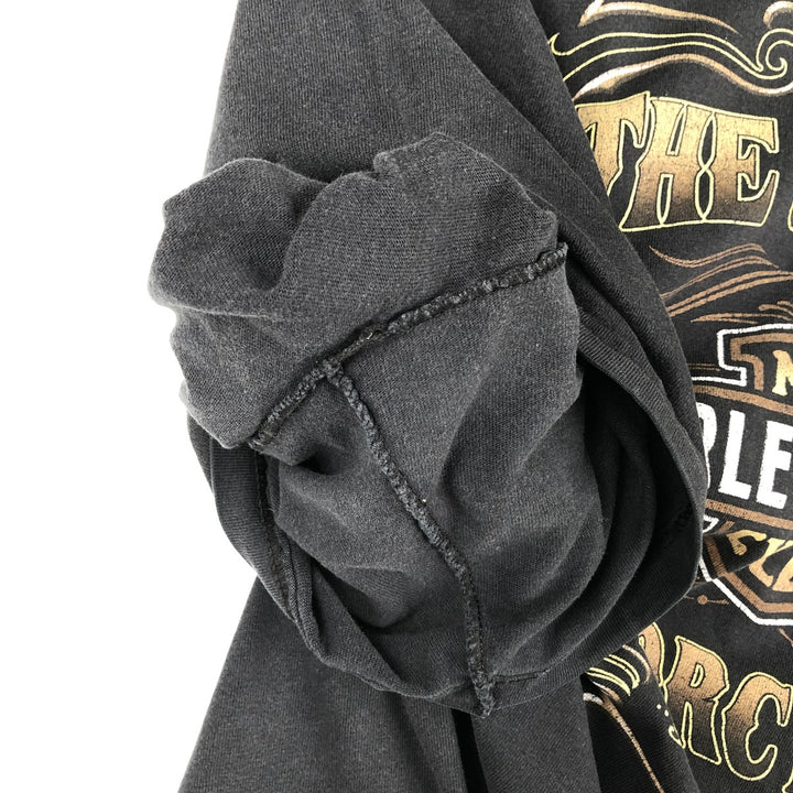00'S Harley-Davidson Motorcycle Bike T-shirt Men's XL size unclear black type Vintage Second Hand