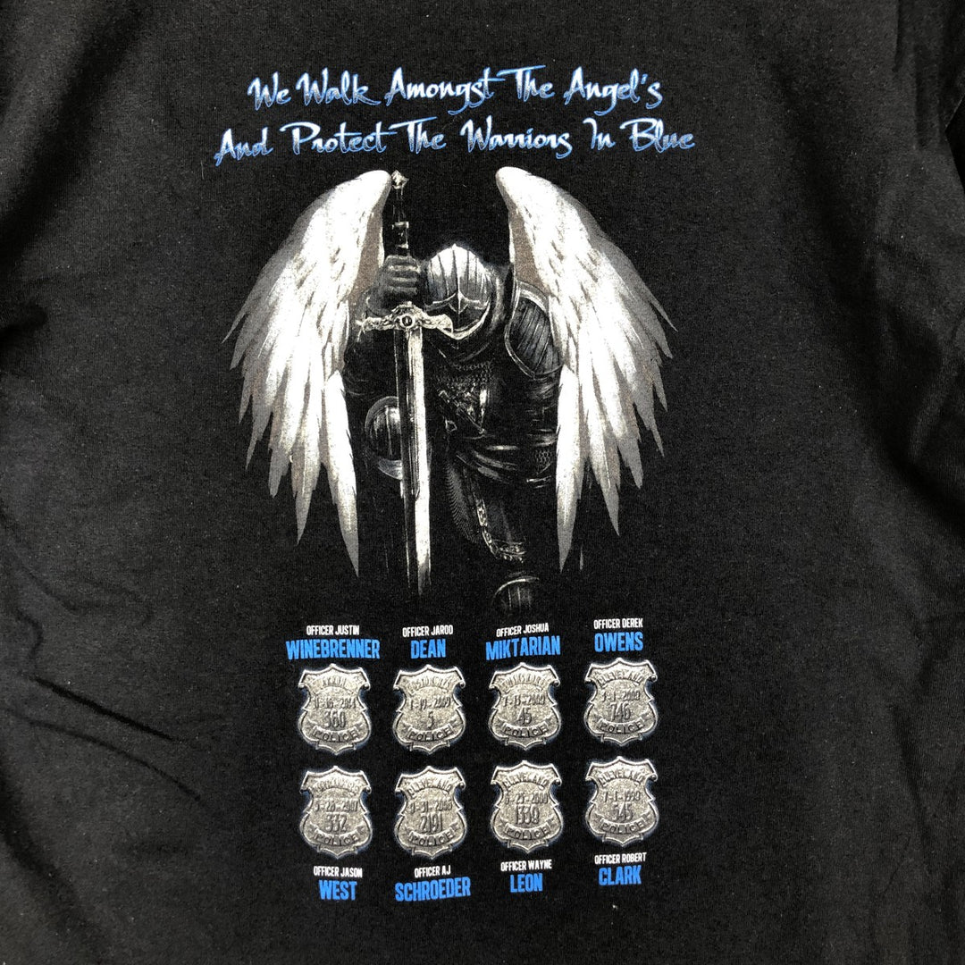 Harley-Davidson Eagle Pattern/Stars and Stripes Motorcycle T-Shirt, Men's Size XL (approx.) unclear black type Vintage Second Hand