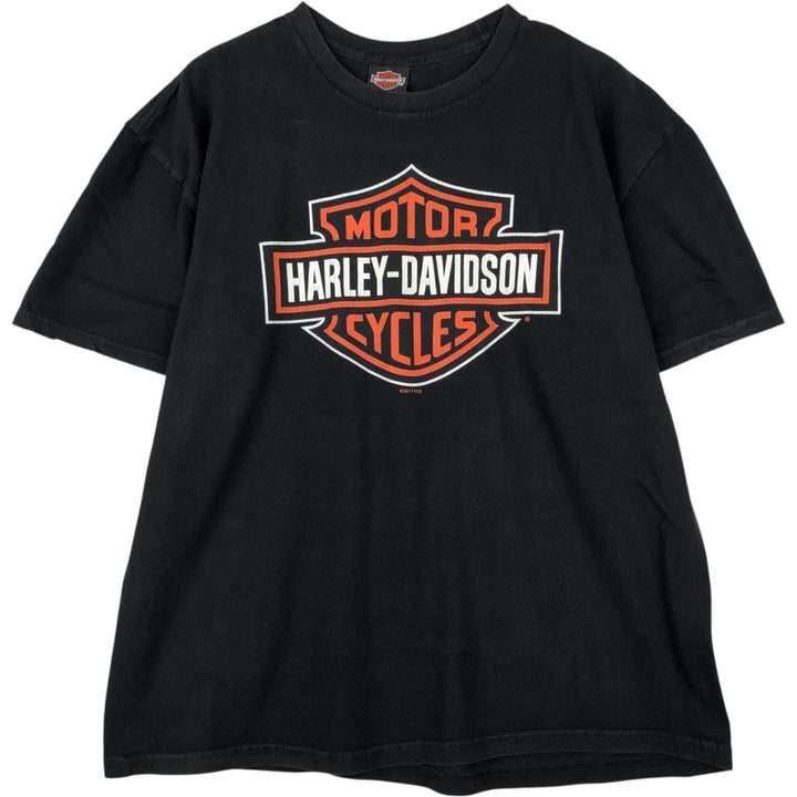 Harley-Davidson Motorcycle Bike T-shirt, Men's XL size cotton black type Vintage Second Hand