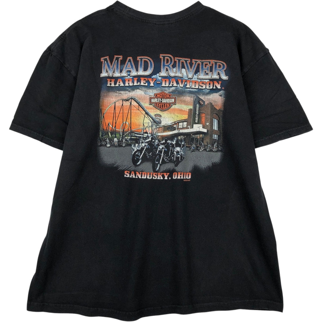 Harley-Davidson Motorcycle Bike T-shirt, Men's XL size cotton black type Vintage Second Hand