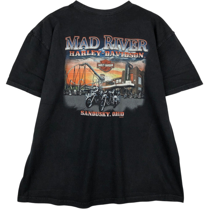 Harley-Davidson Motorcycle Bike T-shirt, Men's XL size cotton black type Vintage Second Hand