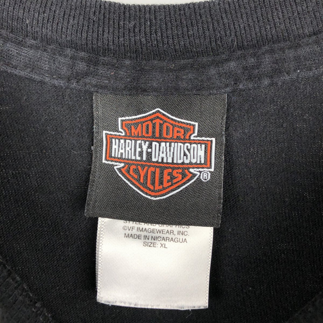 Harley-Davidson Motorcycle Bike T-shirt, Men's XL size cotton black type Vintage Second Hand