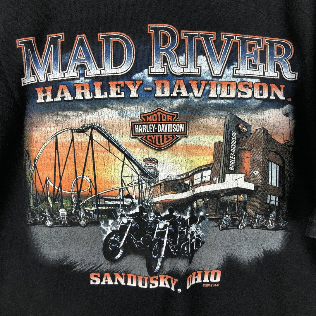 Harley-Davidson Motorcycle Bike T-shirt, Men's XL size cotton black type Vintage Second Hand