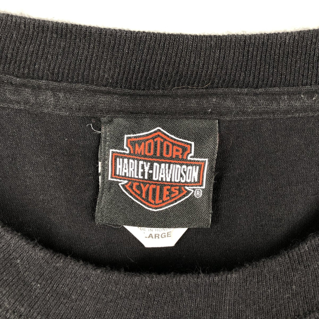 Harley-Davidson Motorcycle Bike T-shirt, Men's Size L cotton black type Vintage Second Hand