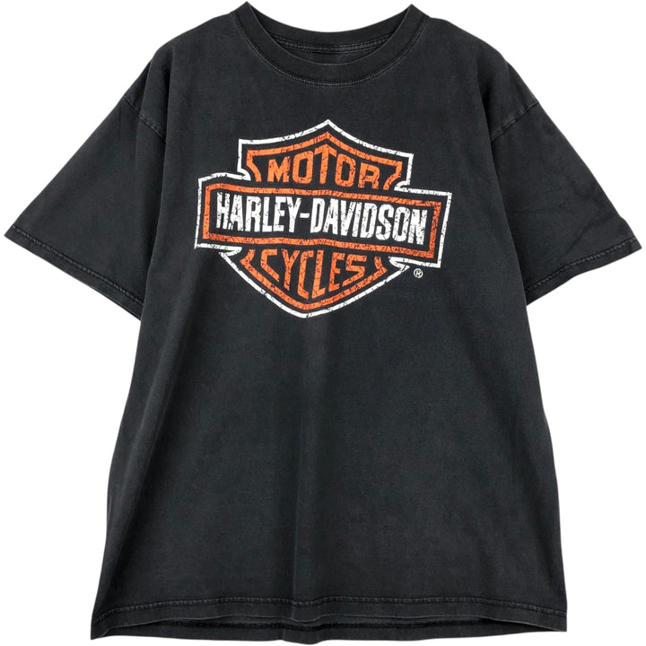 Harley-Davidson Skull Pattern Motorcycle Bike T-shirt Men's XL unclear black type Vintage Second Hand