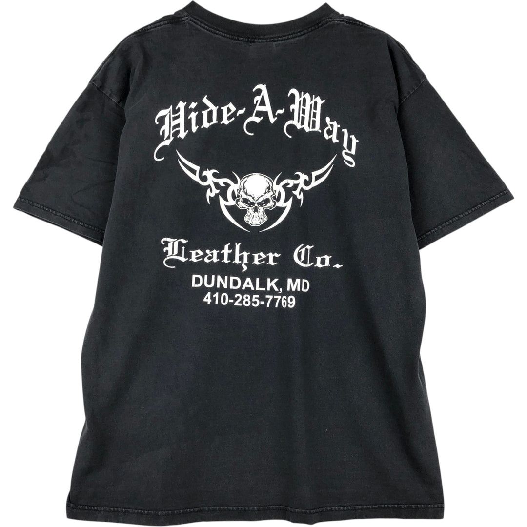 Harley-Davidson Skull Pattern Motorcycle Bike T-shirt Men's XL unclear black type Vintage Second Hand